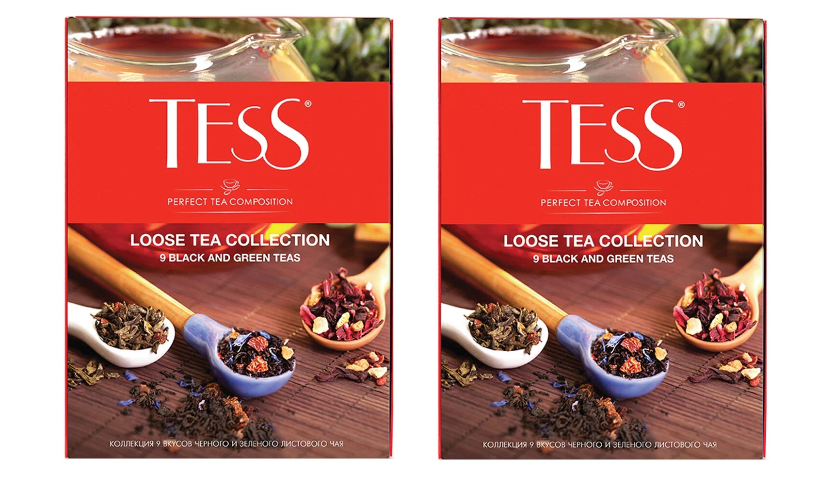 

Чай листовой Tess Loose tea collection Коллекция превосходного чая 9 видов, 350 г * 2 шт