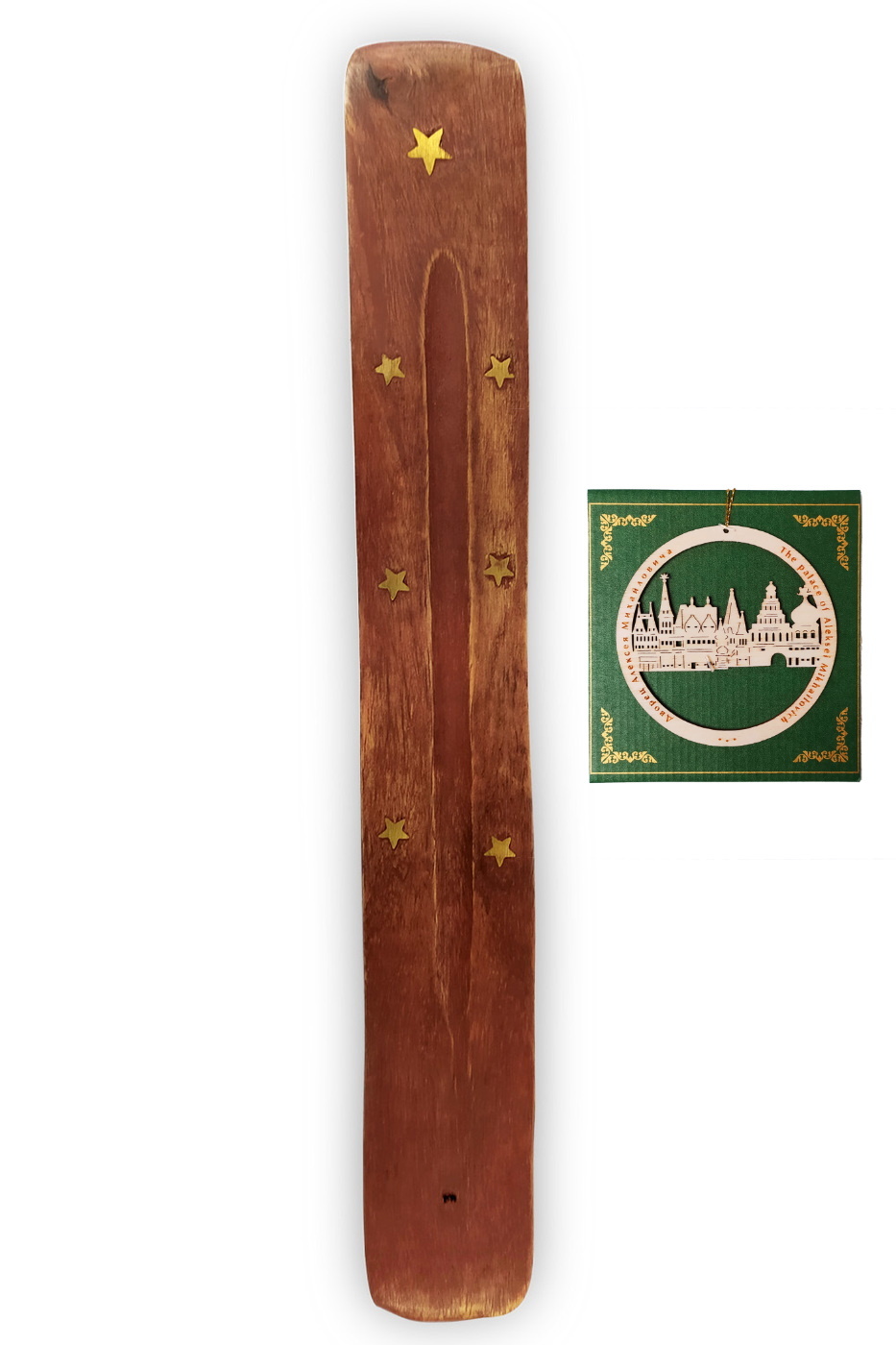 фото Подставка для благовония "лыжа" (малая) + сувенирное украшение elg