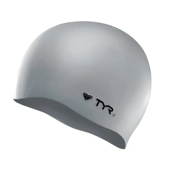 Шапочка для плавания TYR Wrinkle Free Silicone Cap Серебристый, O/S