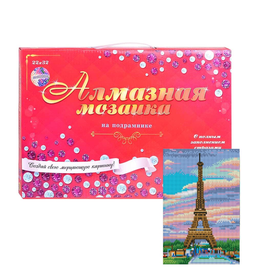 

Алмазная живопись Рыжий кот «Символ Парижа на закате» 22x32 см