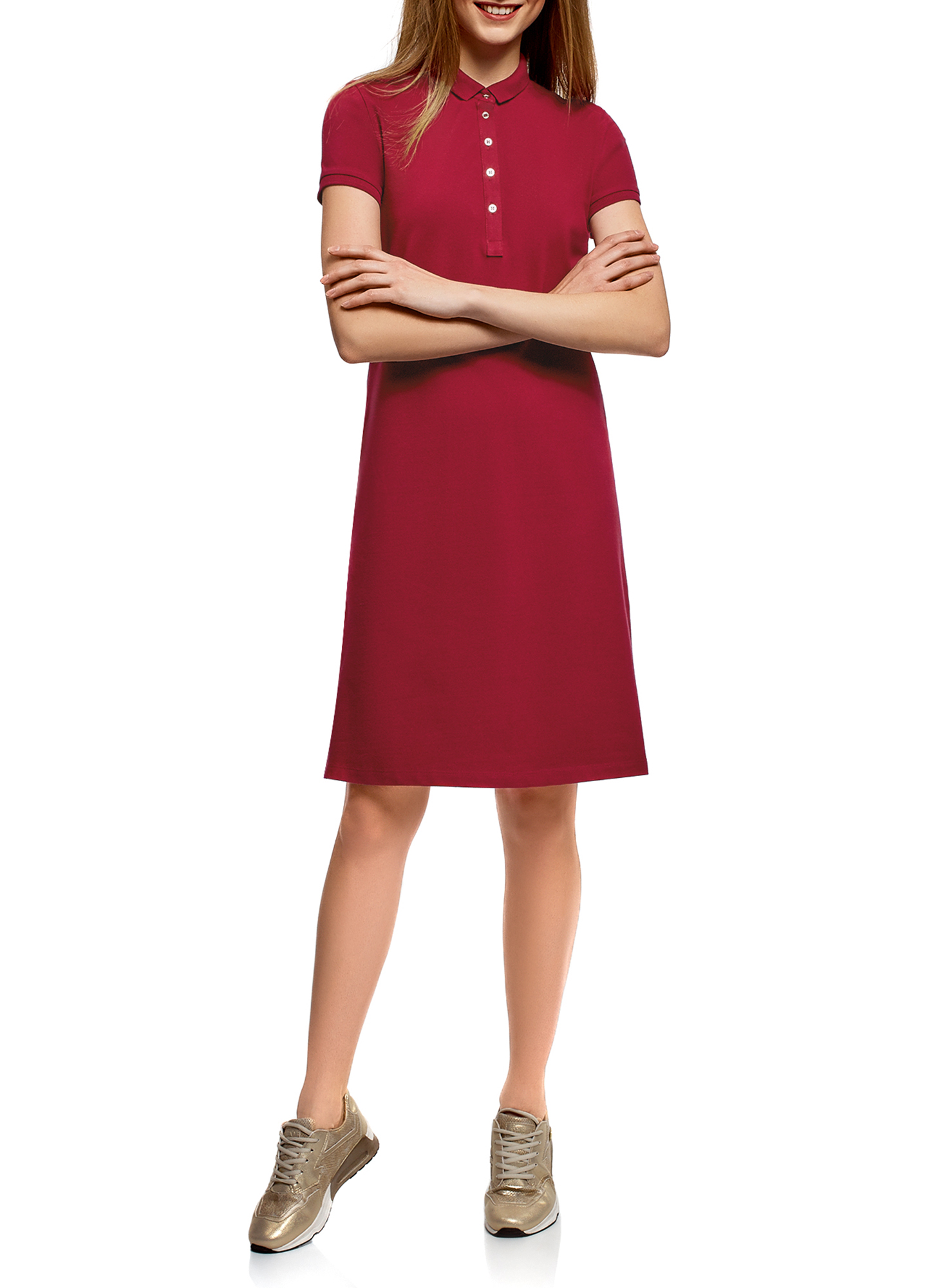 Платье женское oodji 24001118-4B красное S