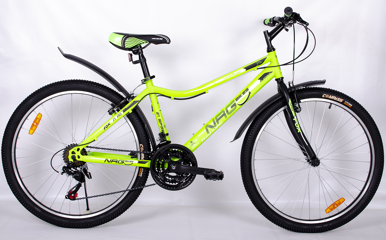 фото Велосипед nrg bikes fox 26''/16'' green/black/white