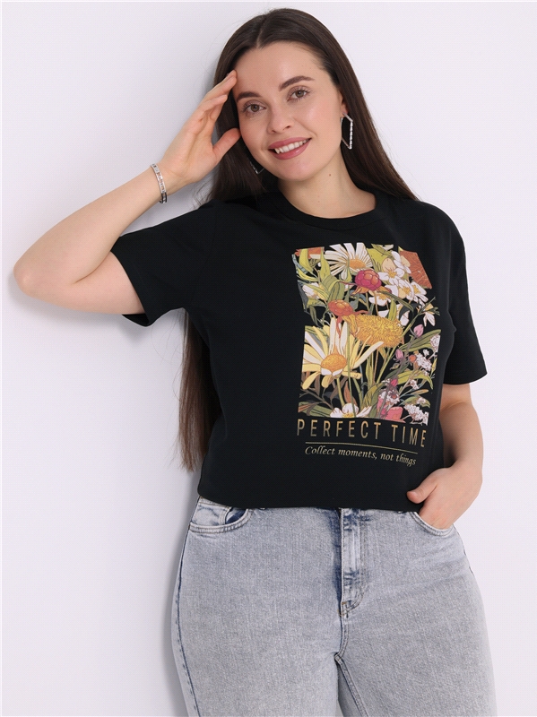 

Футболка женская Апрель ф270001010Р19 черная 104/164, Черный, ф270001010Р19