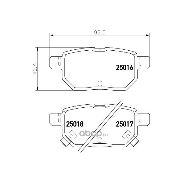 

Колодки дисковые органические (NAO) задняя ось / Corolla E150, E180 2006-2019