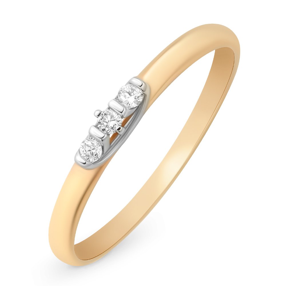 

Кольцо женское из красного золота с бриллиантом 585Gold 101010914, р, 101010914