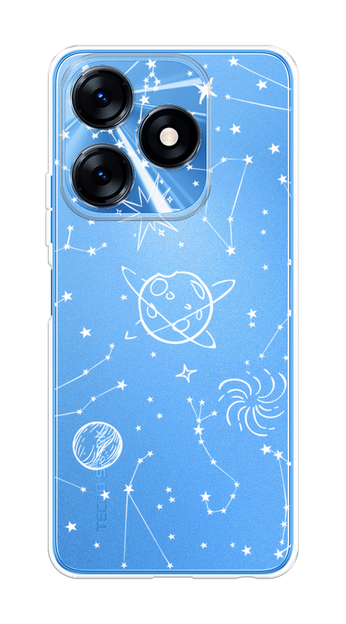 

Чехол на Tecno Spark 10/10C "Планеты в космосе", Белый, 303650-1