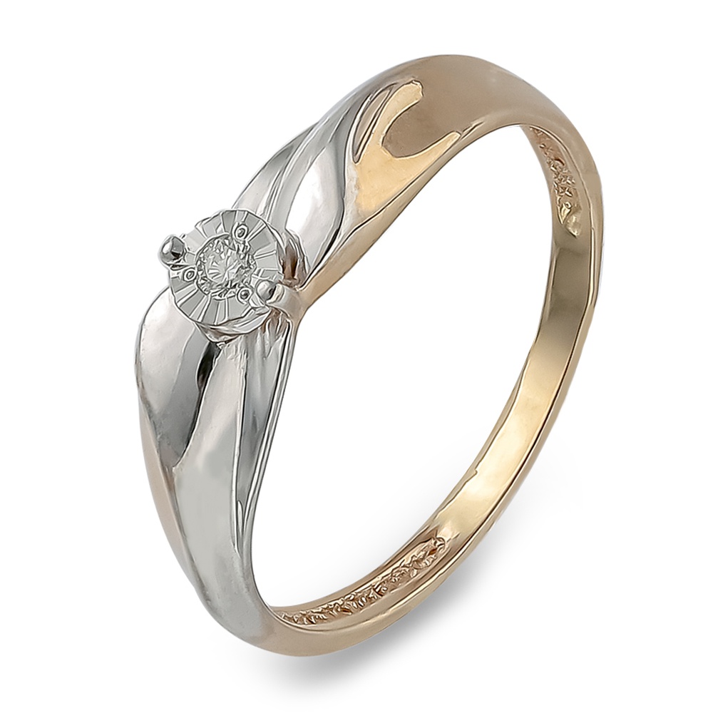 

Кольцо женское из красного золота с бриллиантом 585Gold 101010911, р, 101010911