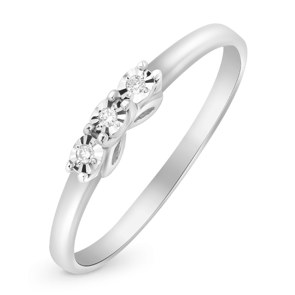 

Кольцо женское из белого золота с бриллиантом 585Gold 101010938, р, 101010938