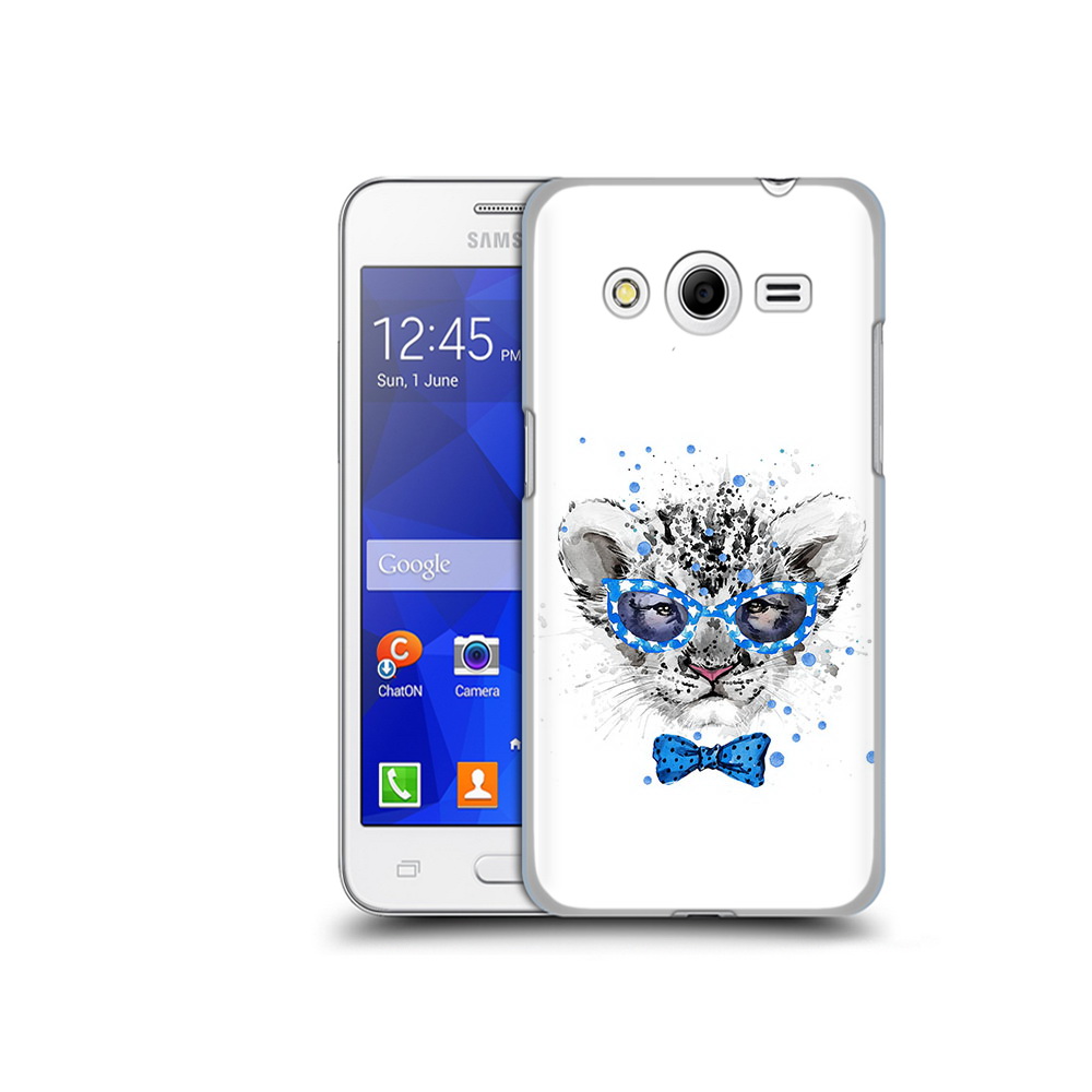 

Чехол MyPads Tocco для Samsung Galaxy Core 2 тигренок с бабочкой (PT7707.568.642), Прозрачный, Tocco