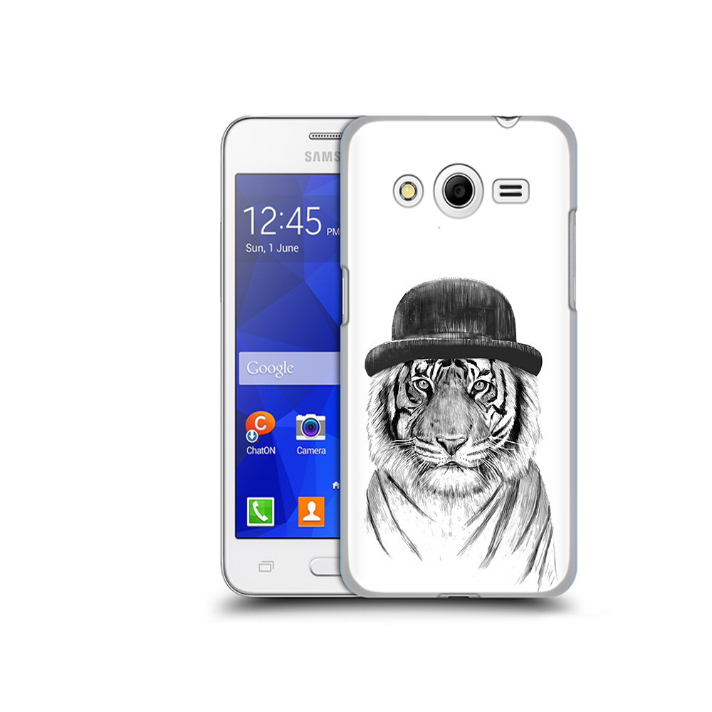 

Чехол MyPads Tocco для Samsung Galaxy Core 2 тигр британец (PT7707.568.641), Прозрачный, Tocco
