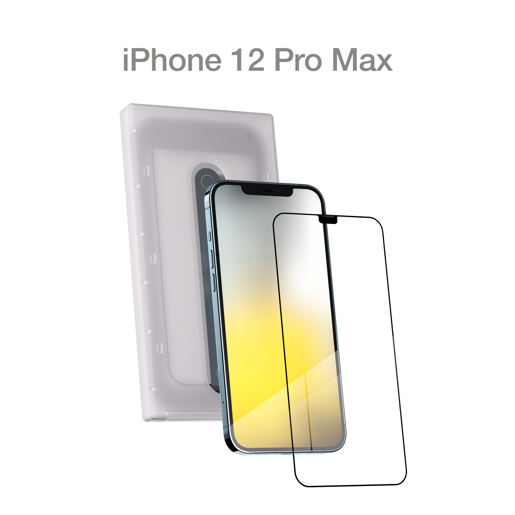 

Защитное стекло с аппликатором Commo для Apple iPhone 12 Pro Max, прозрачное