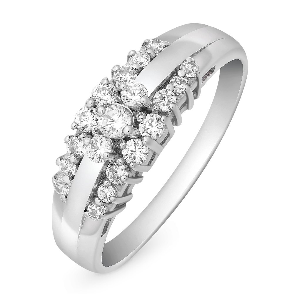 

Кольцо женское из белого золота с бриллиантом 585Gold 101010670, р. 18, 101010670