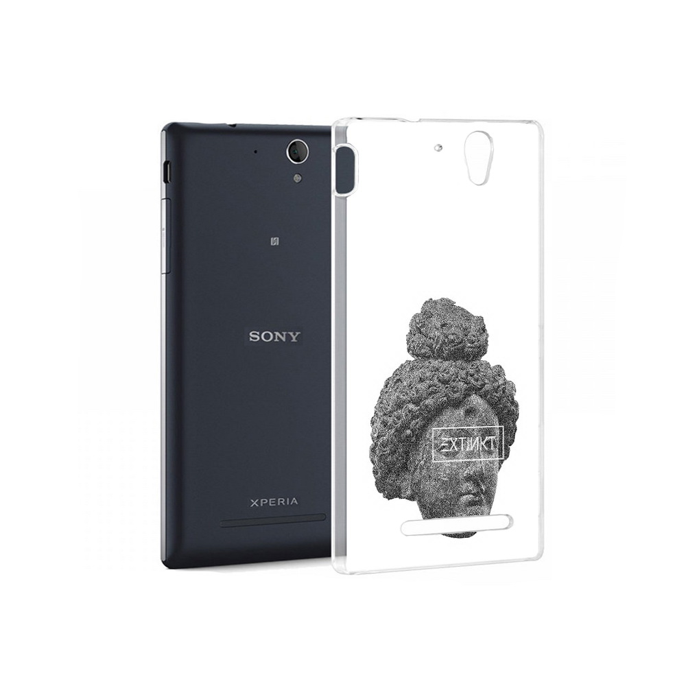 

Чехол MyPads Tocco для Sony Xperia C3 каменное лицо девушки (PT18760.251.383), Прозрачный, Tocco