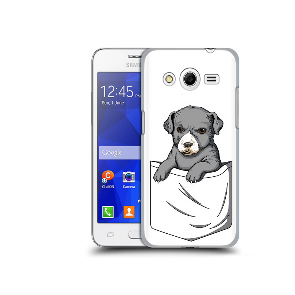 

Чехол MyPads Tocco для Samsung Galaxy Core 2 собачка в кармане (PT7707.568.611), Прозрачный, Tocco