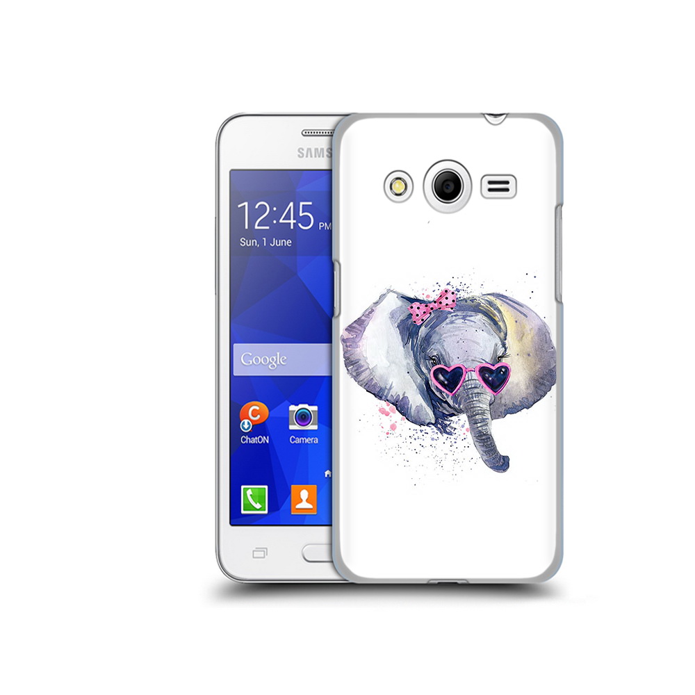

Чехол MyPads Tocco для Samsung Galaxy Core 2 слоник в очках (PT7707.568.608), Прозрачный, Tocco