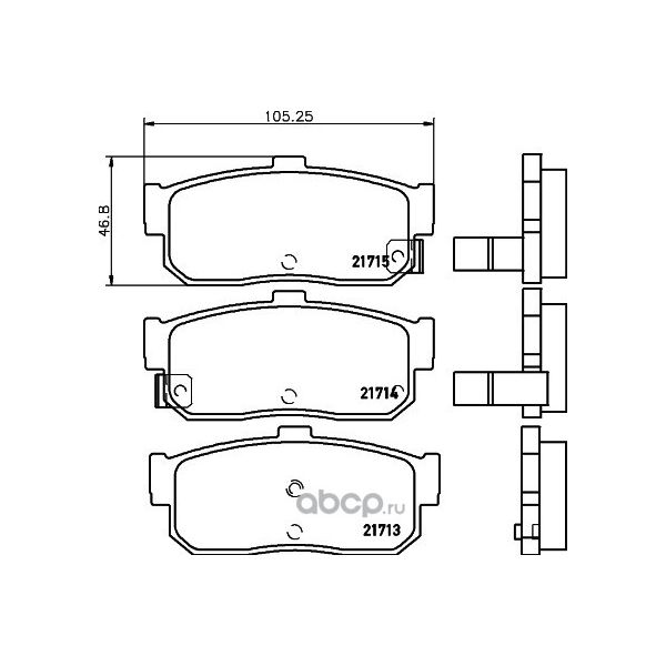 

Колодки тормозные NAO HELLA PAGID/BEHR 8db355027251