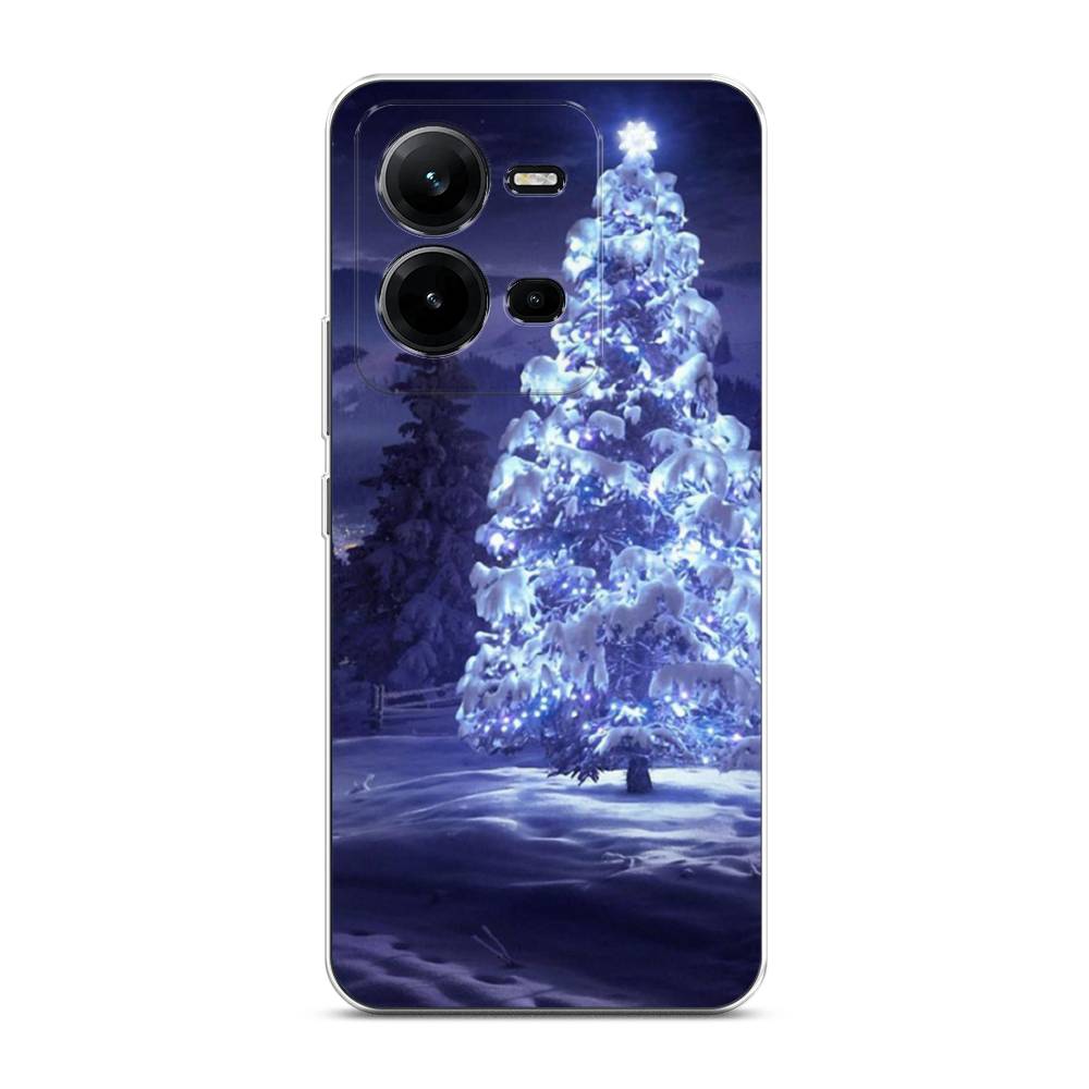 

Чехол на Vivo V25 "Зима 4", Синий;черный;белый, 267750-2
