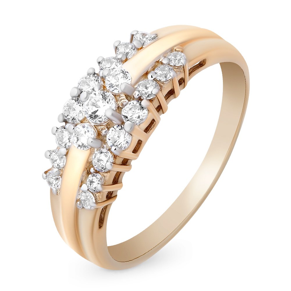 

Кольцо женское из красного золота с бриллиантом 585Gold 101010577, р. 17, 101010577