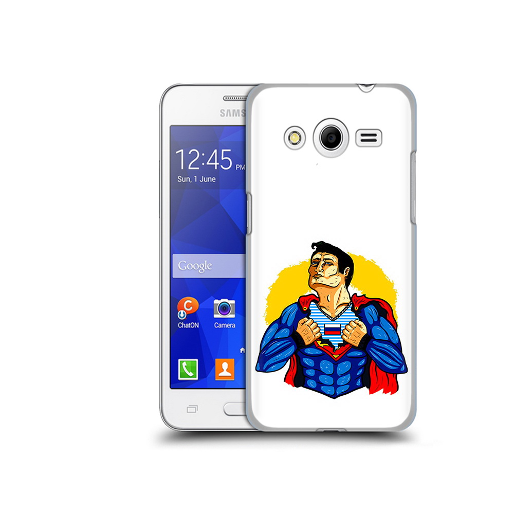

Чехол MyPads Tocco для Samsung Galaxy Core 2 русский супермен (PT7707.568.591), Прозрачный, Tocco