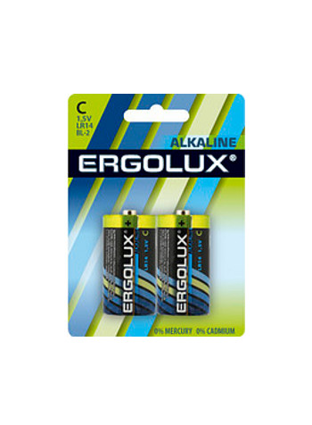 Батарейка C - Ergolux LR14 Alkaline BL-2 LR14-BL2 набор для игры в ванной книжка игрушка игрушки eva