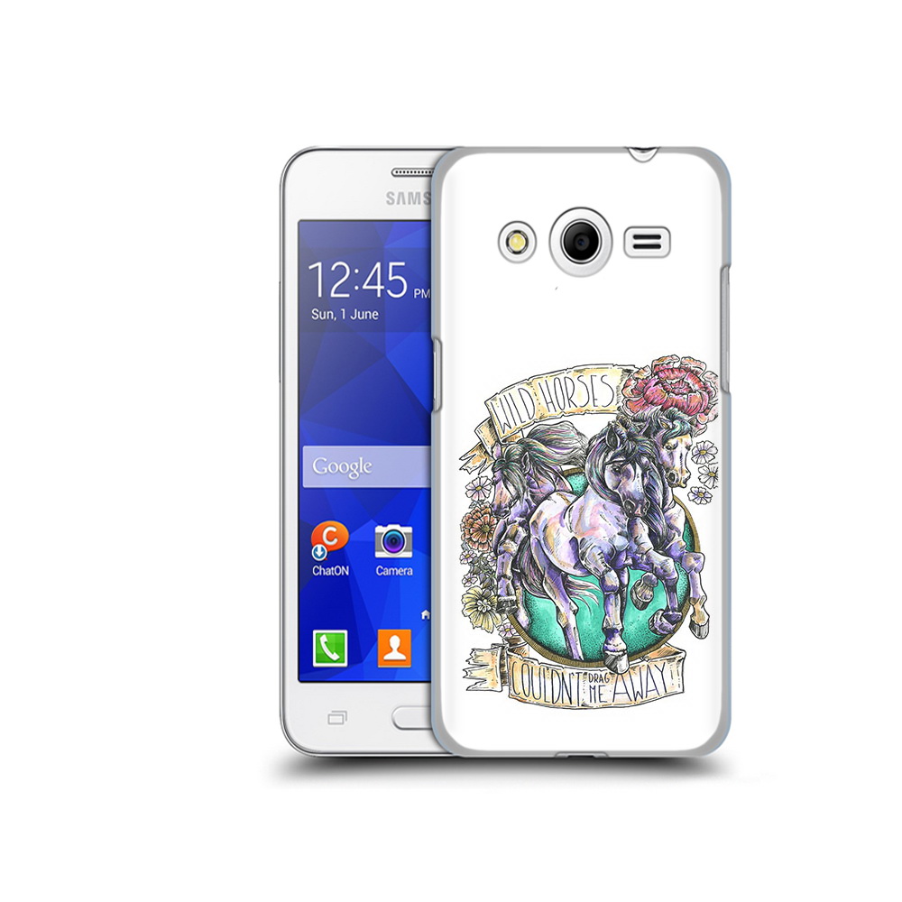 

Чехол MyPads Tocco для Samsung Galaxy Core 2 рисунок коней в цветах (PT7707.568.582), Прозрачный, Tocco
