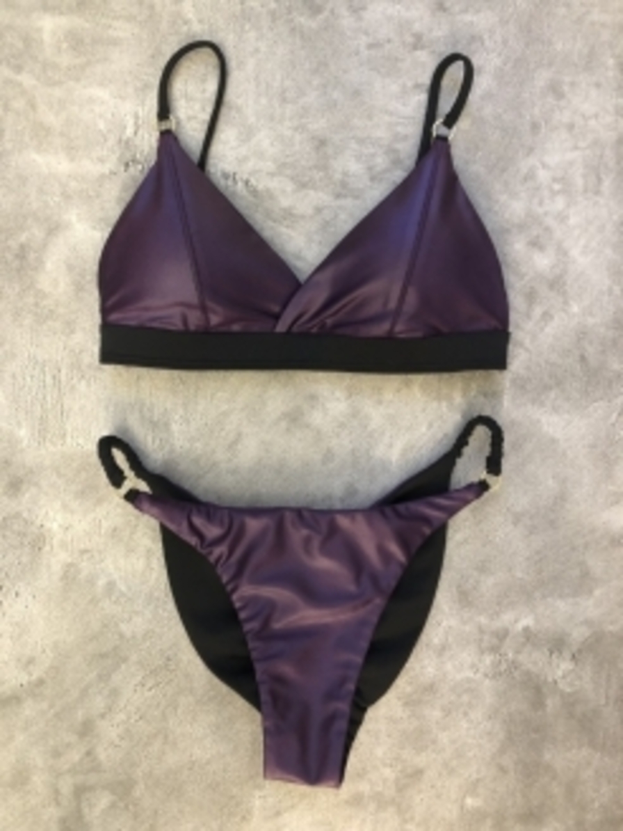 

Купальник раздельный женский Balibikini Лейла кольца фиолетовый M, Лейла кольца