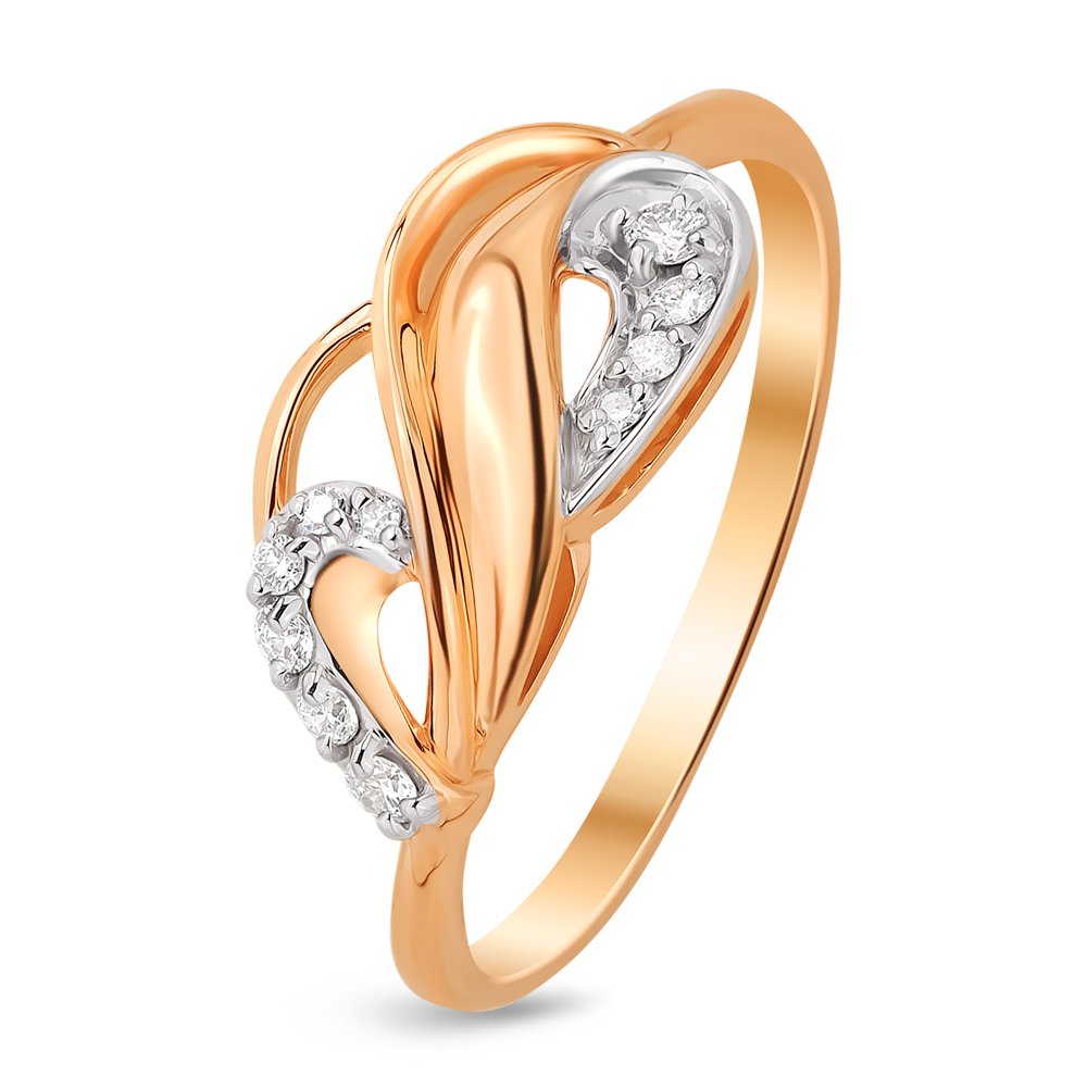 

Кольцо женское из красного золота с бриллиантом 585Gold 101011182, р, 101011182