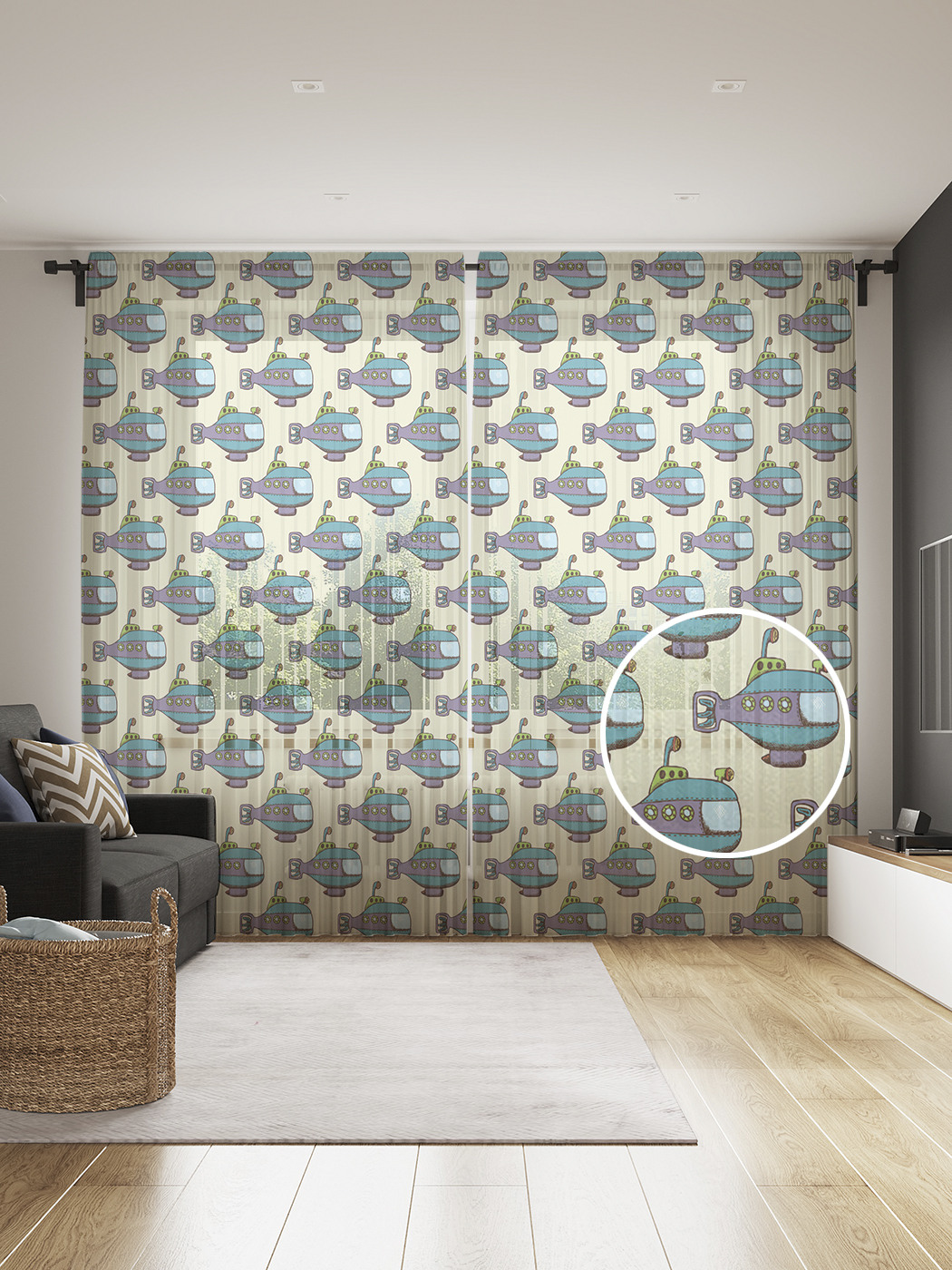 

Фототюль JoyArty "Этническая вертикаль" 145x265см, 2 полотна, лента, 50 крючков, Этническая вертикаль