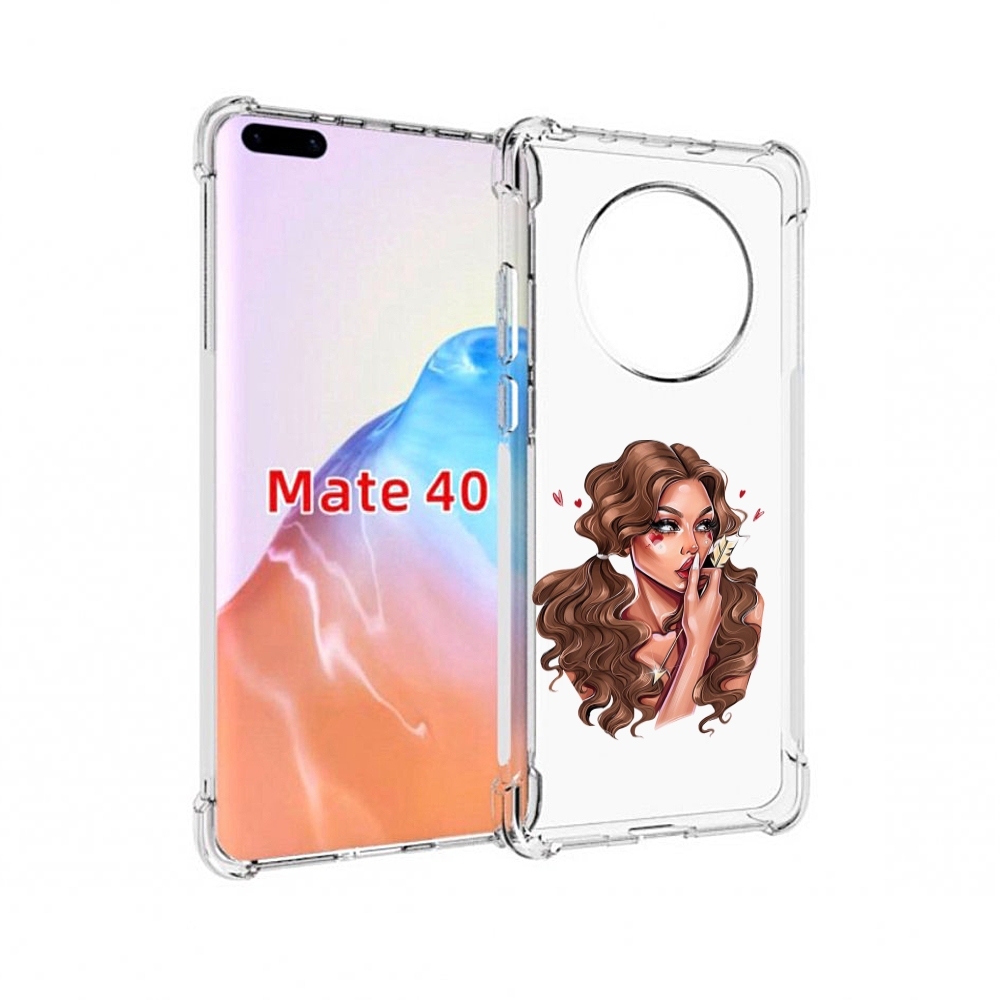 

Чехол MyPads Tocco для Huawei Mate 40 девушка-со-стрелой женский, Прозрачный, Tocco