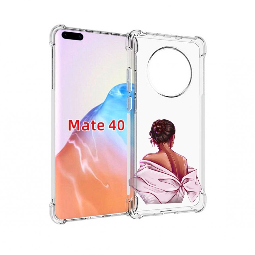 

Чехол MyPads Tocco для Huawei Mate 40 девушка-со-спины женский, Прозрачный, Tocco