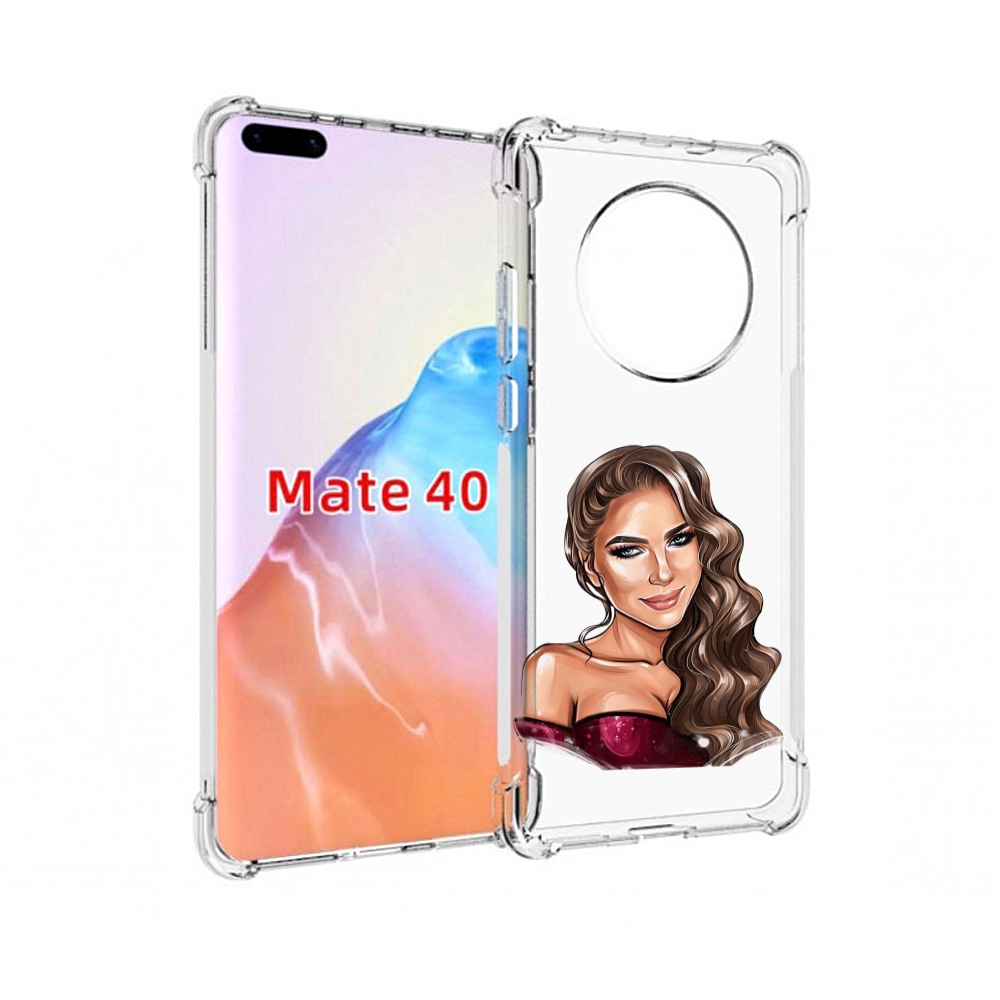

Чехол MyPads Tocco для Huawei Mate 40 девушка-с-улыбкой женский, Прозрачный, Tocco