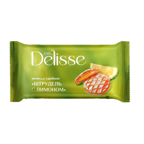 Печенье Delisse Штрудель сдобное с лимоном 255 г