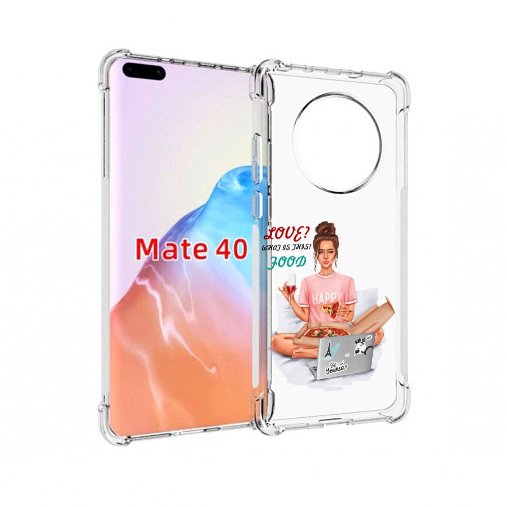 

Чехол MyPads Tocco для Huawei Mate 40 девушка-с-ноутбуком женский, Прозрачный, Tocco