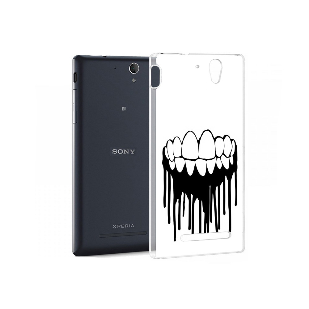 

Чехол MyPads Tocco для Sony Xperia C3 зубы (PT18760.251.372), Прозрачный, Tocco