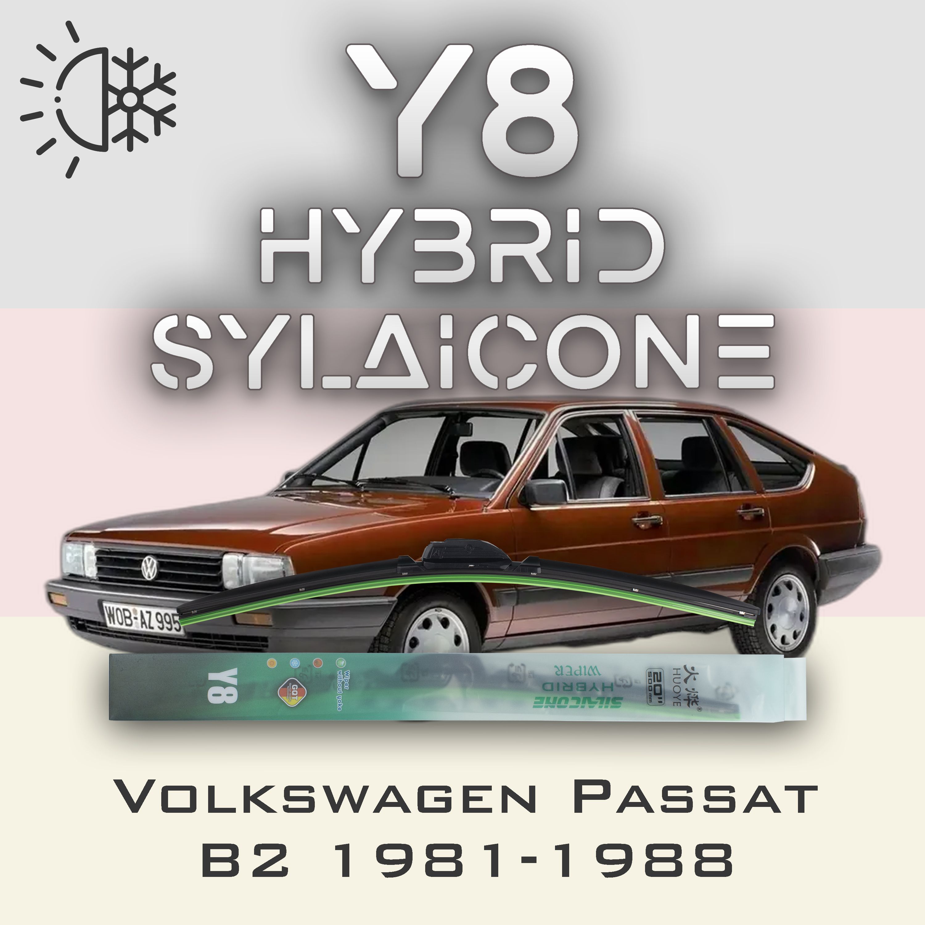 

Комплект щеток стеклоочистителя HUOYE Y8-Volkswagen Passat B2 1981-1988, Y8