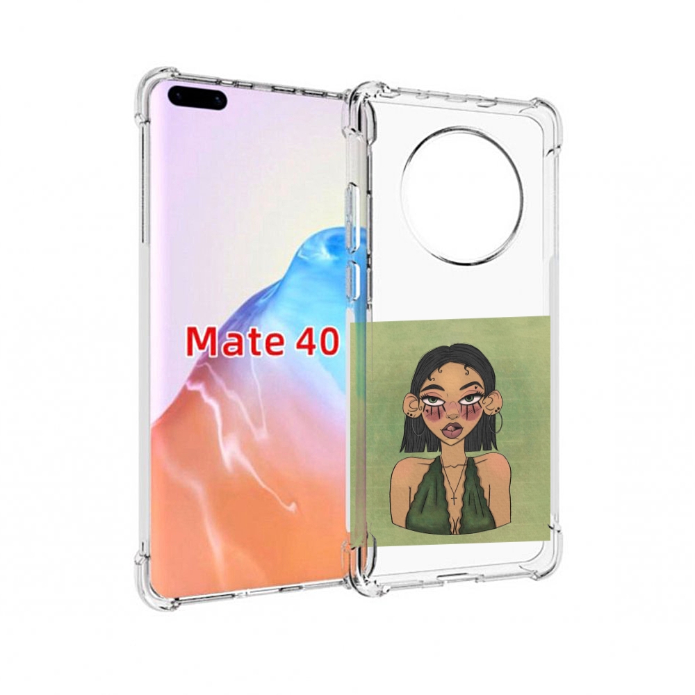 

Чехол MyPads Tocco для Huawei Mate 40 девушка-с-каре-и-тату, Прозрачный, Tocco