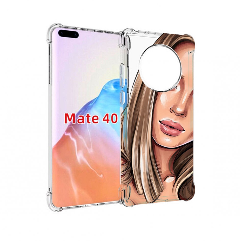 

Чехол MyPads Tocco для Huawei Mate 40 девушка-с-каре женский, Прозрачный, Tocco