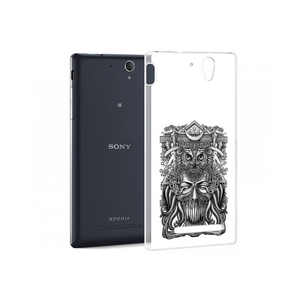 

Чехол MyPads Tocco для Sony Xperia C3 зубастая сова (PT18760.251.369), Прозрачный, Tocco