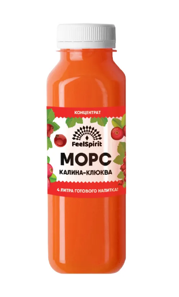

Концентрат морса клюквы и калины FeelSpirit 52, Концентрат филспирит