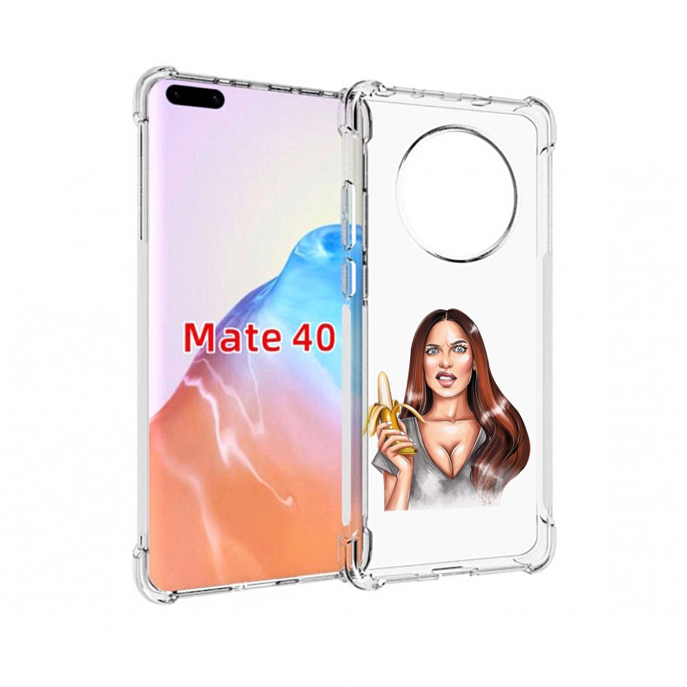 

Чехол MyPads Tocco для Huawei Mate 40 девушка-с-бананом, Прозрачный, Tocco