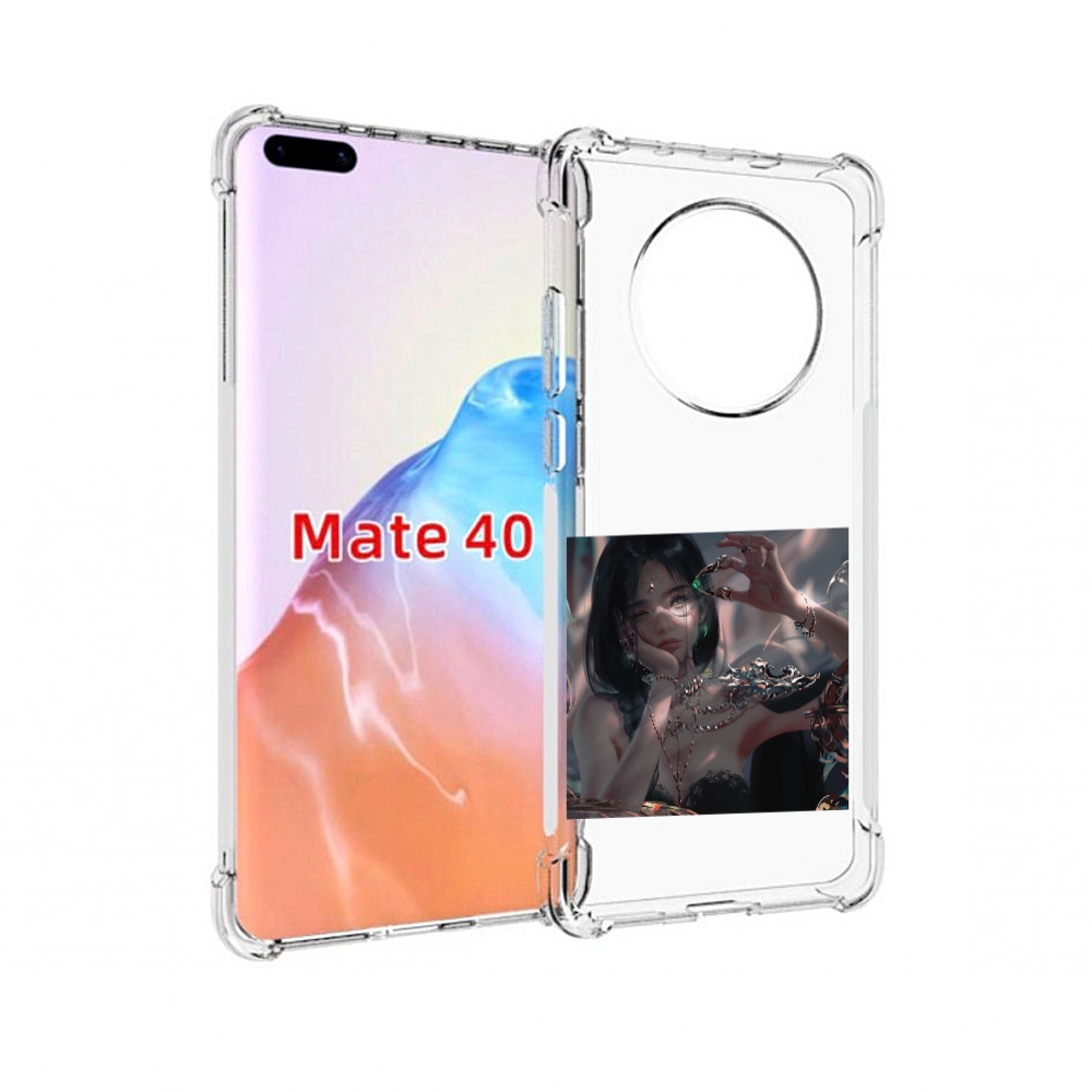 

Чехол MyPads Tocco для Huawei Mate 40 девушка-с-алмазом, Прозрачный, Tocco