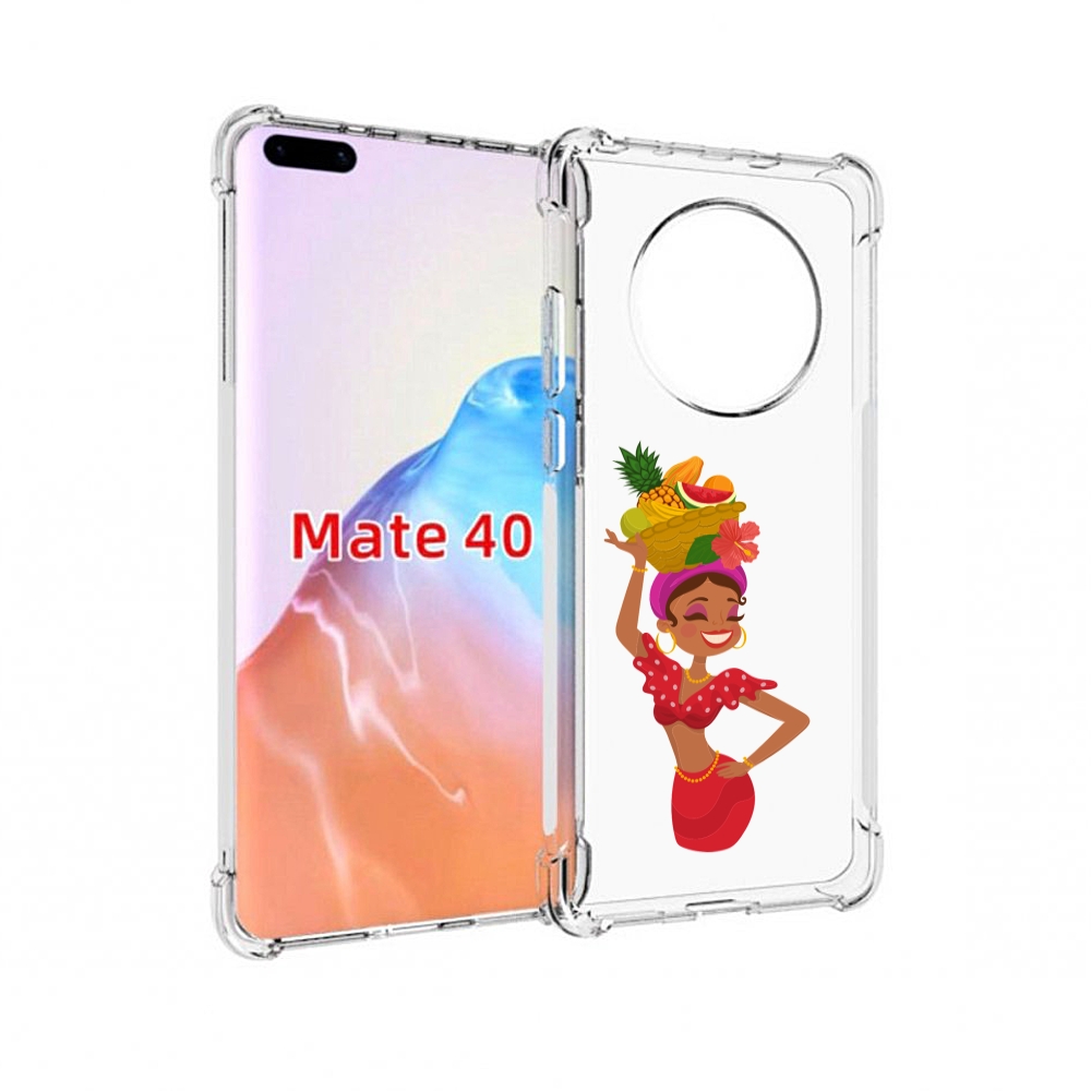 Чехол MyPads Tocco для Huawei Mate 40 девушка-мулатка