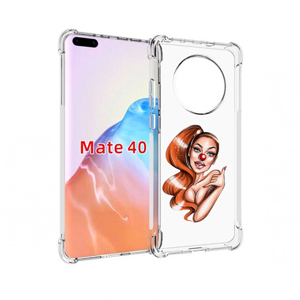 

Чехол MyPads Tocco для Huawei Mate 40 девушка-клоун, Прозрачный, Tocco