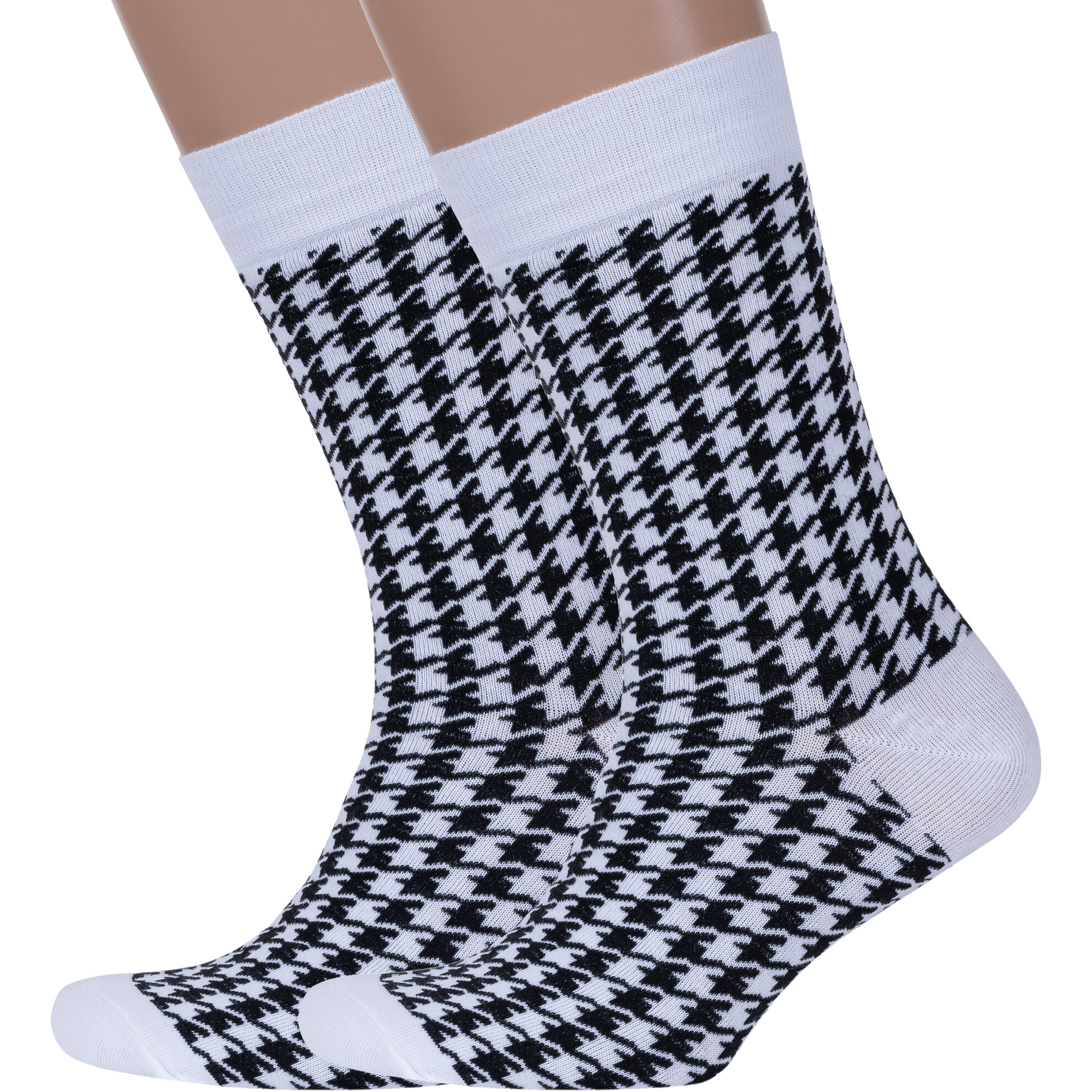 Комплект носков мужских Нева-Сокс 2-VO9 белый; черный 29 2 пары