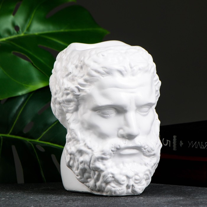 

Цветочное кашпо Хорошие сувениры Голова геракла Р00013442 1,5 л белый 1 шт., Голова геракла