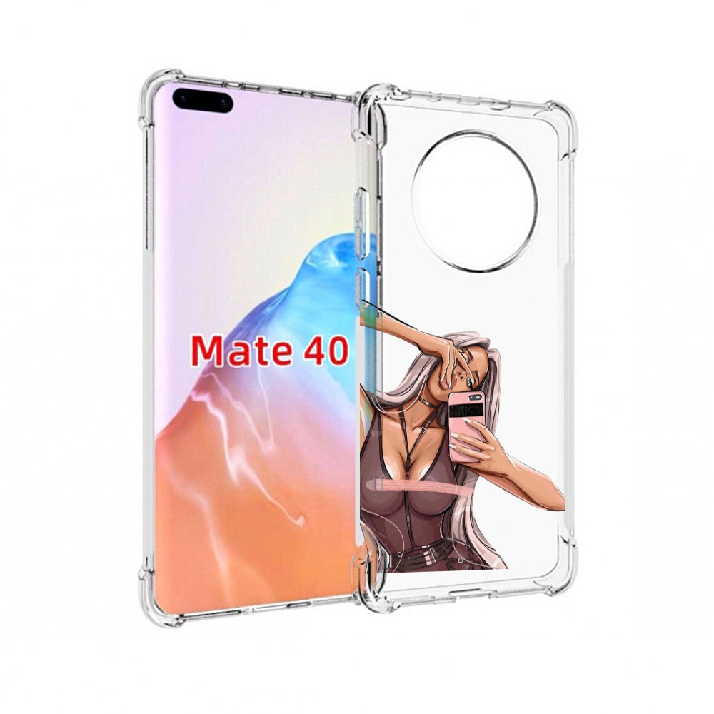 

Чехол MyPads Tocco для Huawei Mate 40 девушка-в-прозрачной-одежде, Прозрачный, Tocco