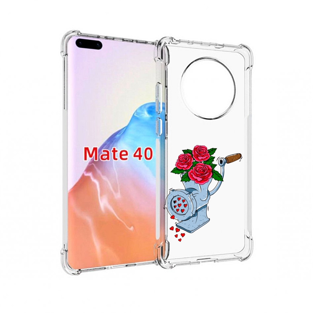 

Чехол MyPads Tocco для Huawei Mate 40 Цветочные сердца, Прозрачный, Tocco
