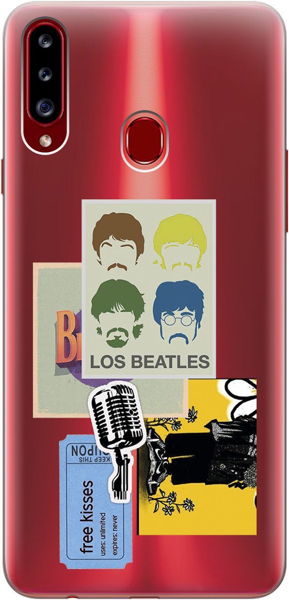 

Чехол на Samsung Galaxy A20s с принтом "Beatles Stickers" прозрачный, Прозрачный;бежевый, 5360
