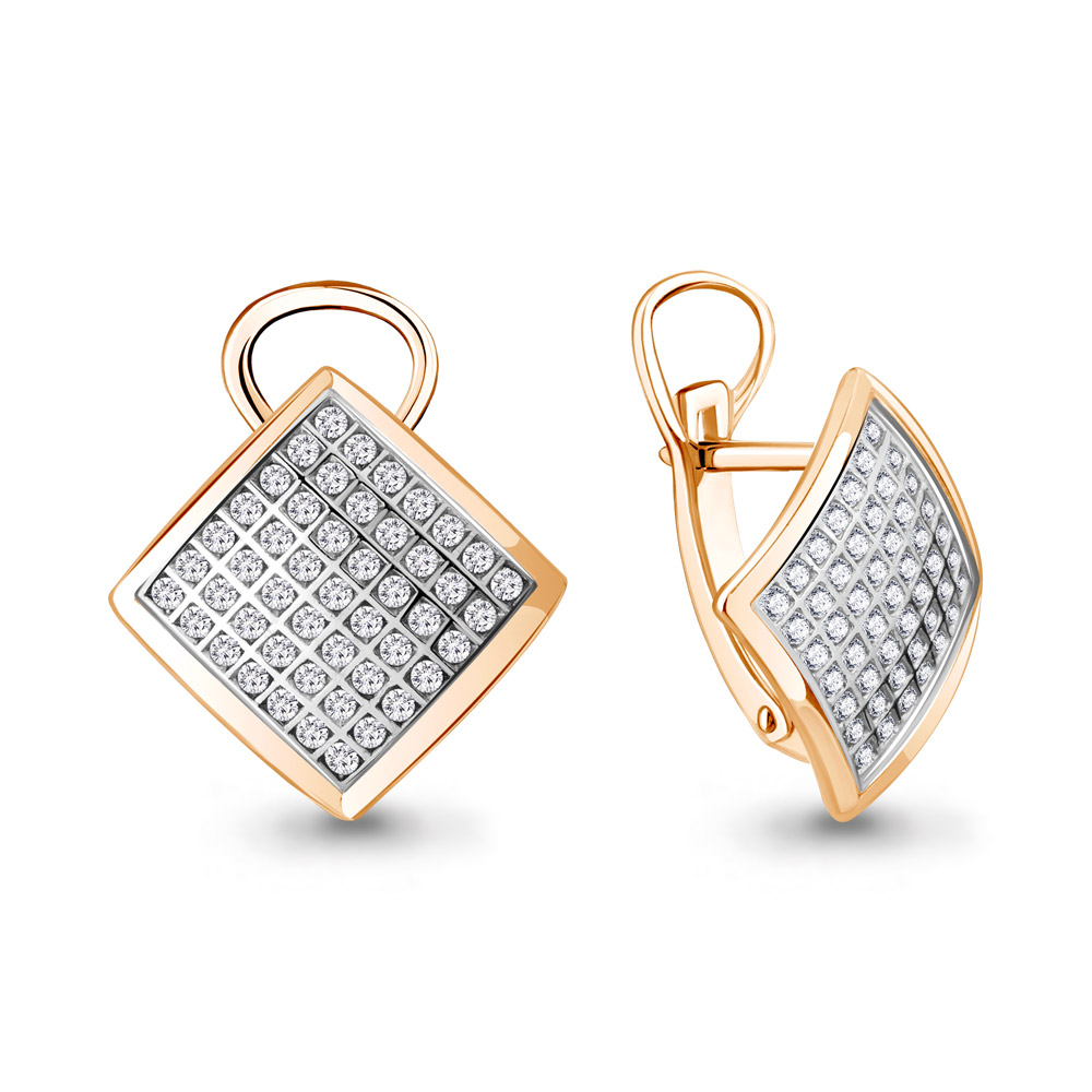 

Серьги из серебра с фианитом Aquamarine 42217А_925_з, 42217А_925_з