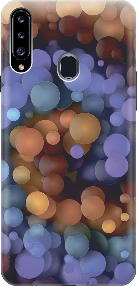 

Чехол на Samsung Galaxy A20s с принтом "Сиренево-оранжевые шарики", Фиолетовый;оранжевый, 6242
